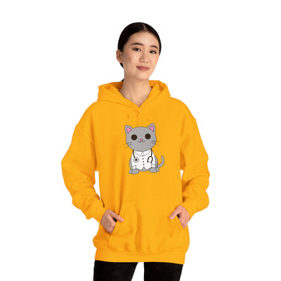 Dr. Cat MD - Cute Cat Design Unisex Hoodie Sweatshirt By TOOLOUD