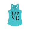 TooLoud Love Splatter Women's Petite Racerback Tank Top