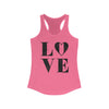 TooLoud Love Splatter Women's Petite Racerback Tank Top