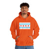 TOOLOUD Distressed Chicago Flag Design Unisex Hoodie Sweatshirt