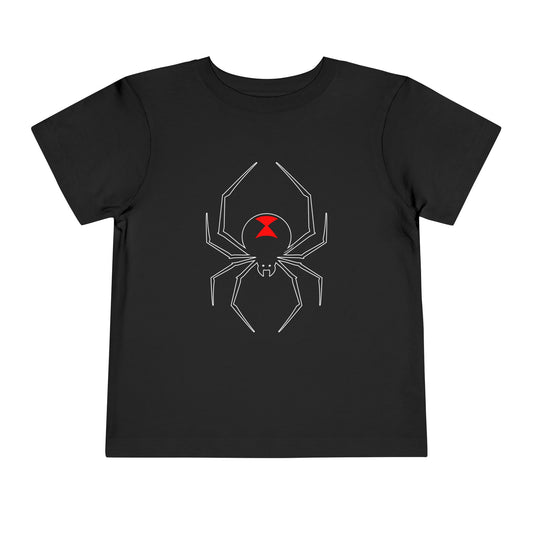 Black Widow Spider Design Toddler Dark T-Shirt by TOOLOUD