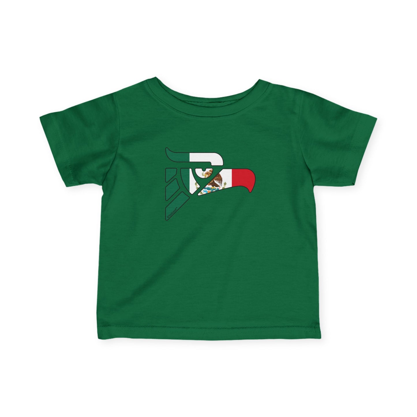 Hecho en Mexico Eagle Symbol – Mexican Flag Infant T-Shirt (Dark) by TOOLOUD