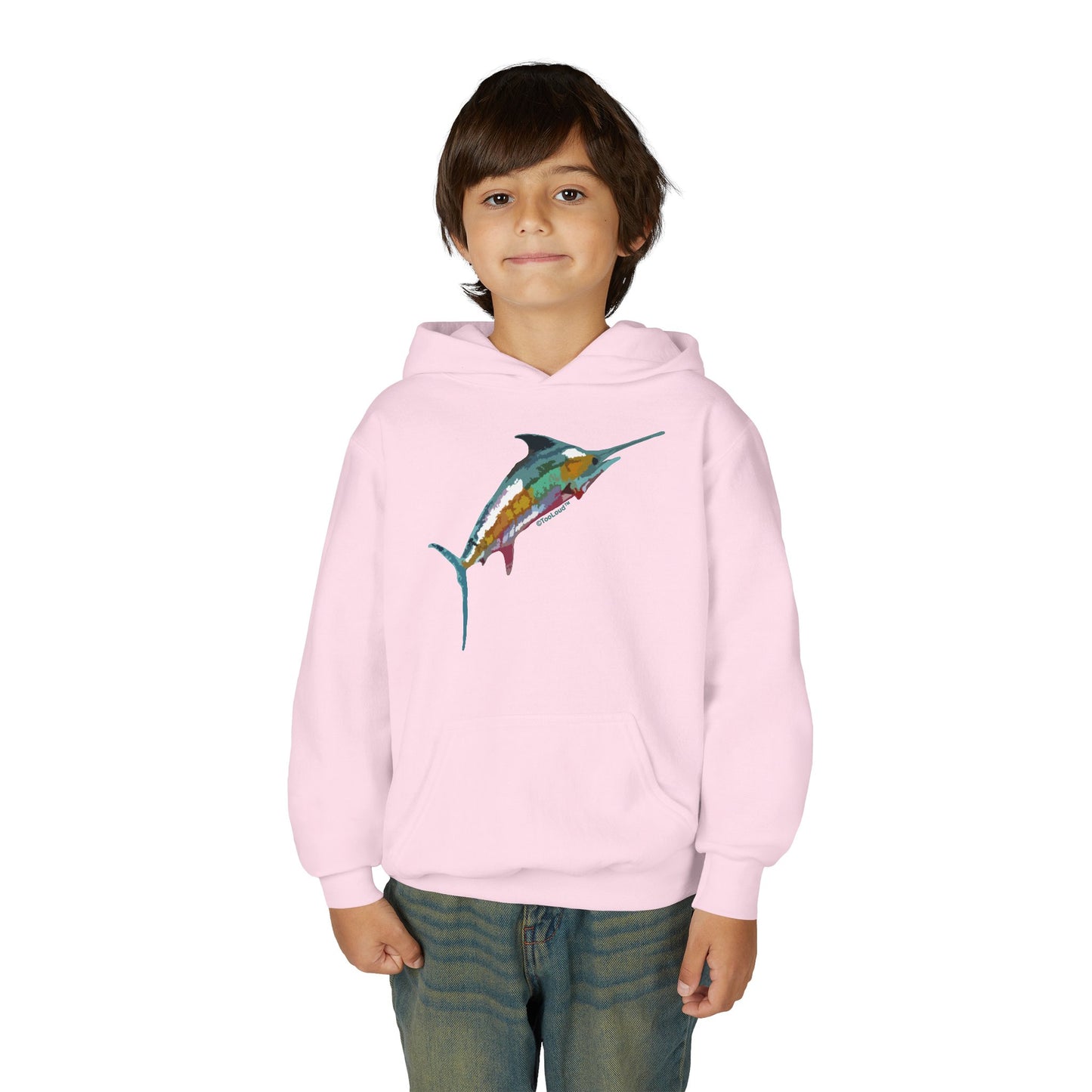 Colorful Vector Swordfish Youth Children's Hoodie by TOOLOUD