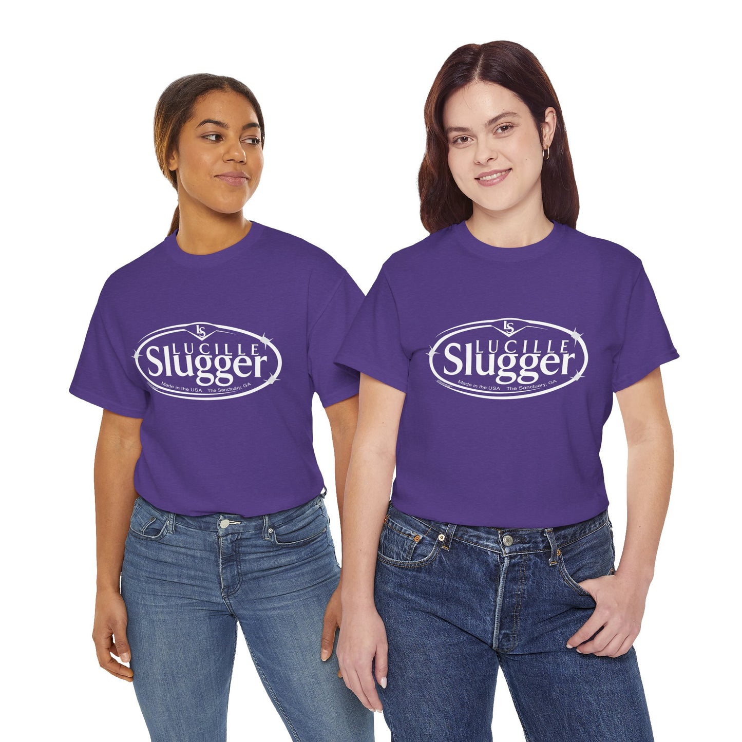 Lucille Slugger Logo Adult Dark T-Shirt by TOOLOUD