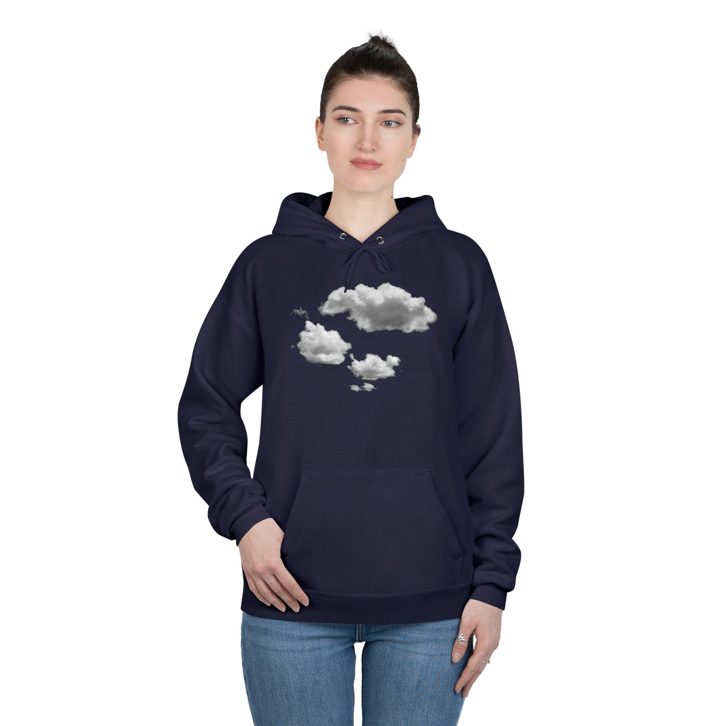 Inverted Puffy Clouds Dark Hoodie Sweatshirt by TOOLOUD