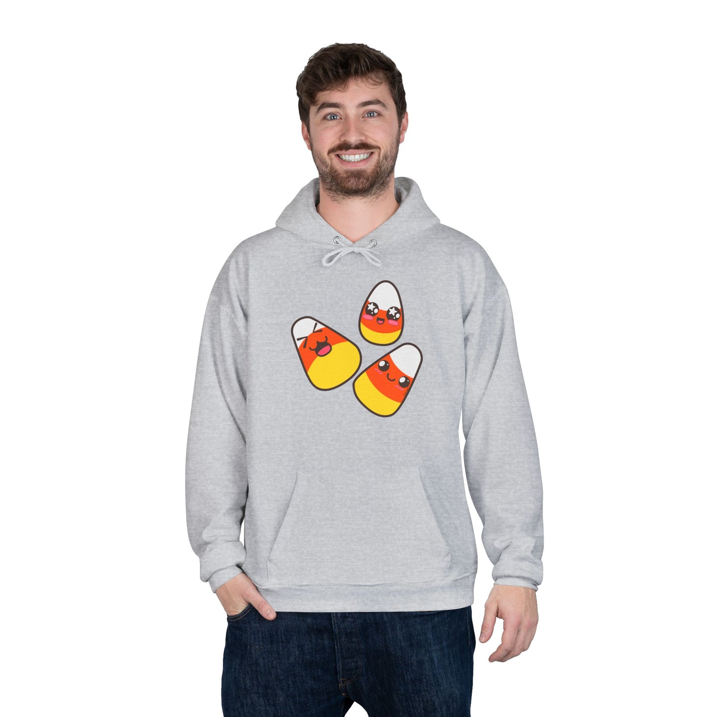 Cute Candy Corn Family Halloween Adult Hoodie Sweatshirt by TOOLOUD