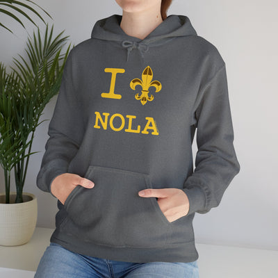 TooLoud I Love NOLA Fleur de Lis Unisex Hoodie Sweatshirt