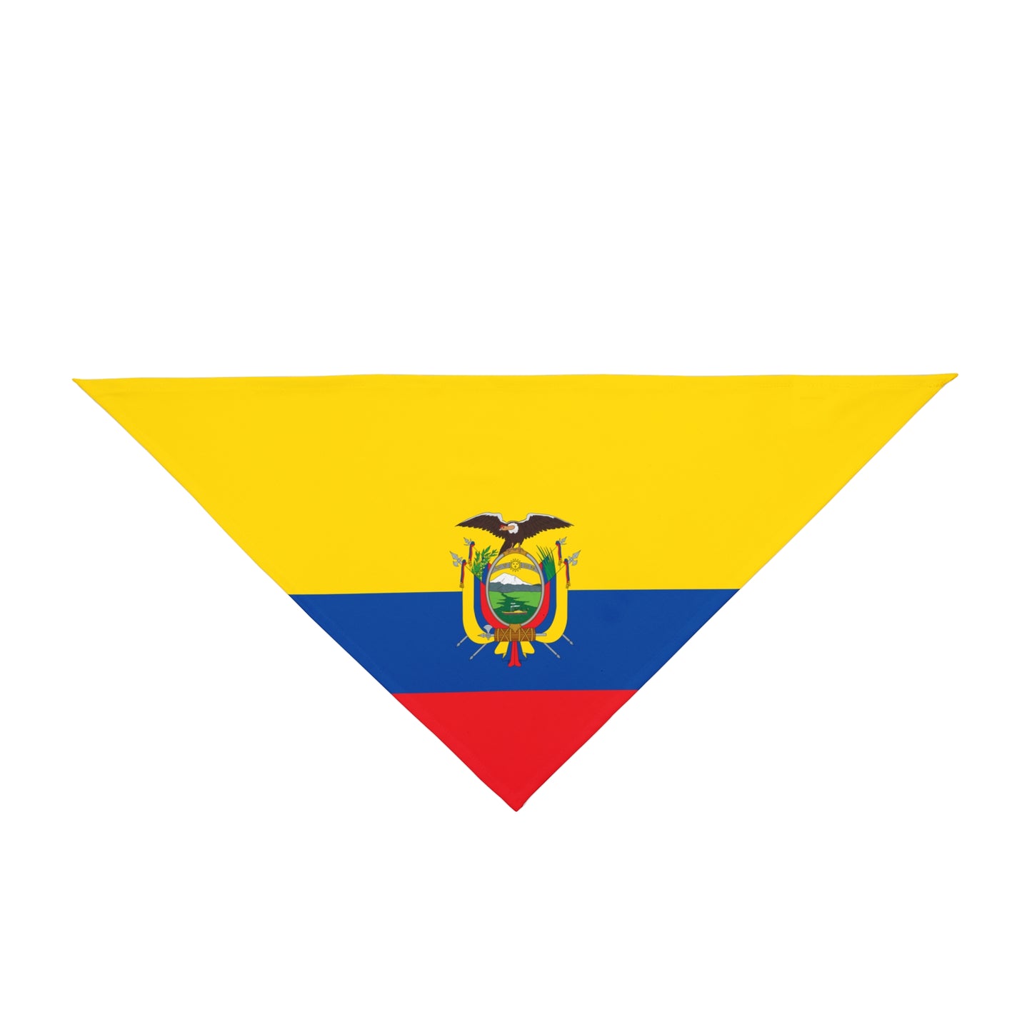 Ecuador Flag AOP Dog/Pet Bandana – All Over Print, 2 Sizes