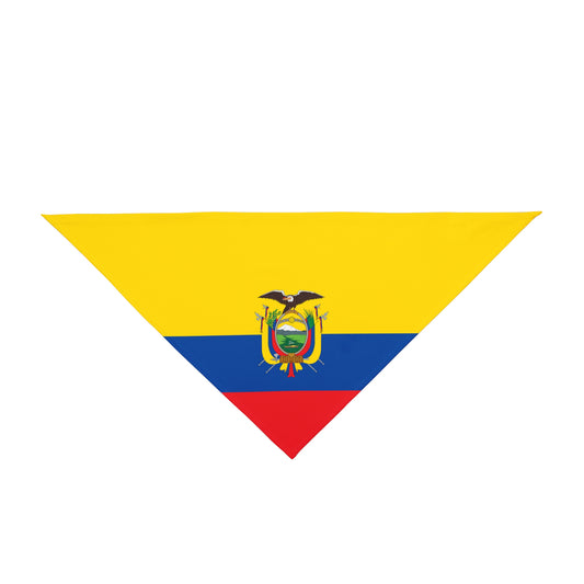 Ecuador Flag AOP Dog/Pet Bandana – All Over Print, 2 Sizes