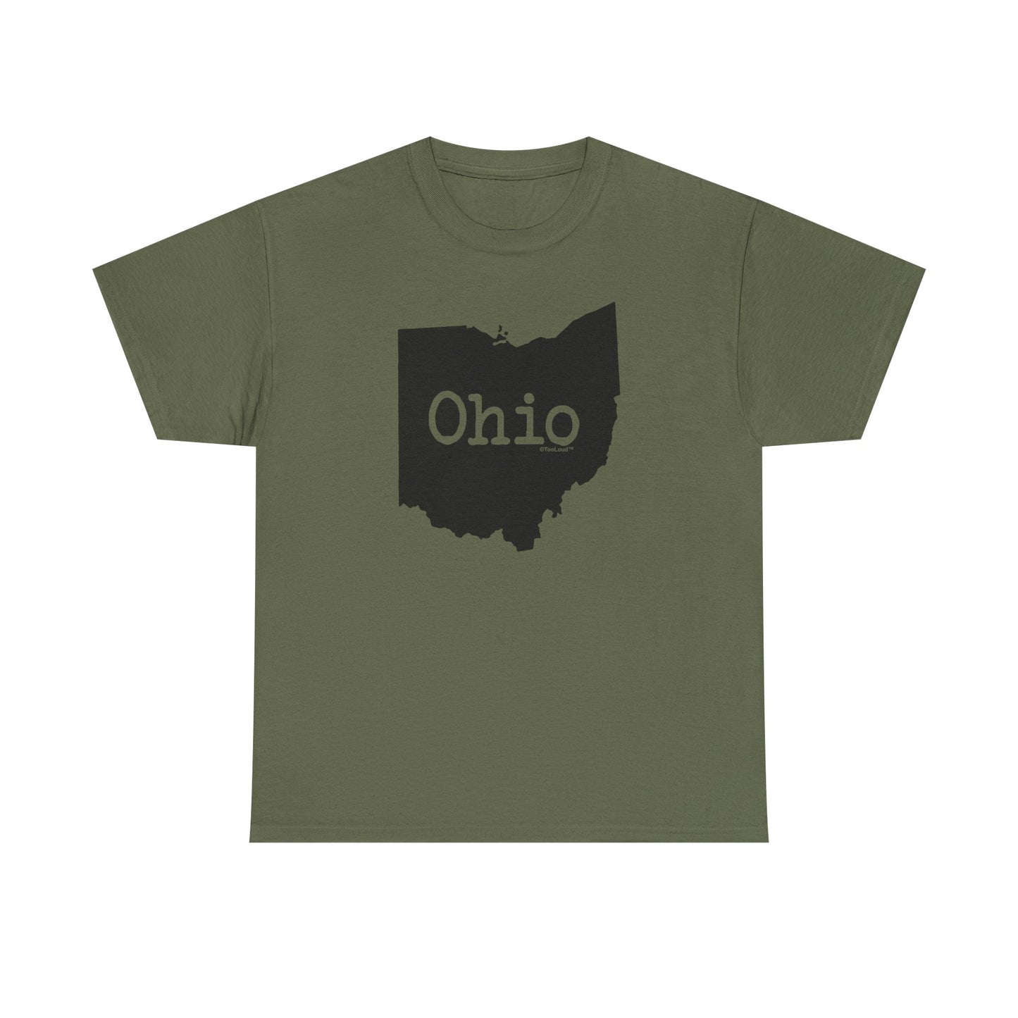 Ohio - United States Shape Print Adult T-Shirt by TOOLOUD