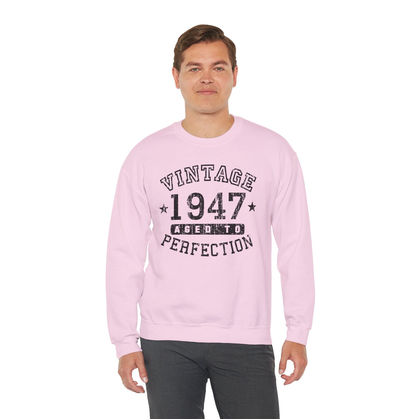 1947 - Vintage Birth Year Sweatshirt Adults Unisex by TOOLOUD
