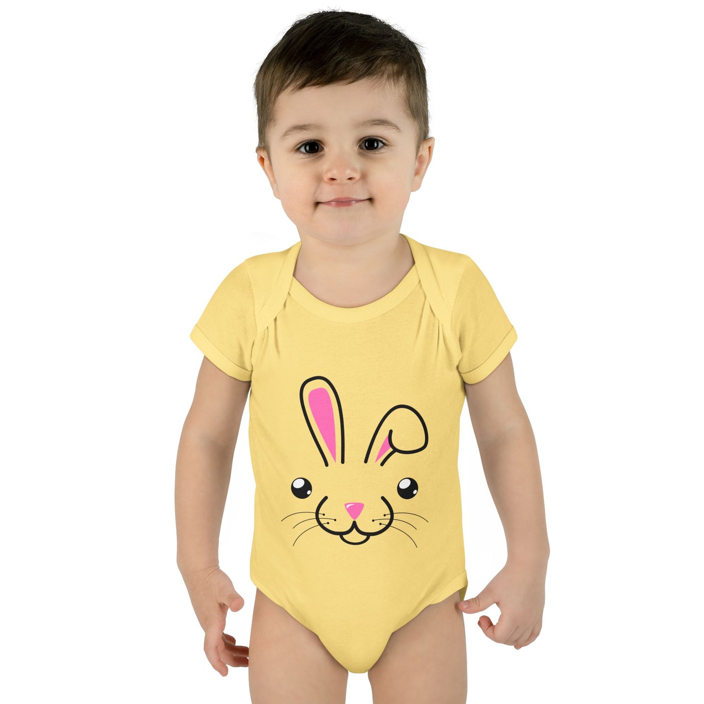 Cute Bunny Face Baby Romper Bodysuit by TOOLOUD