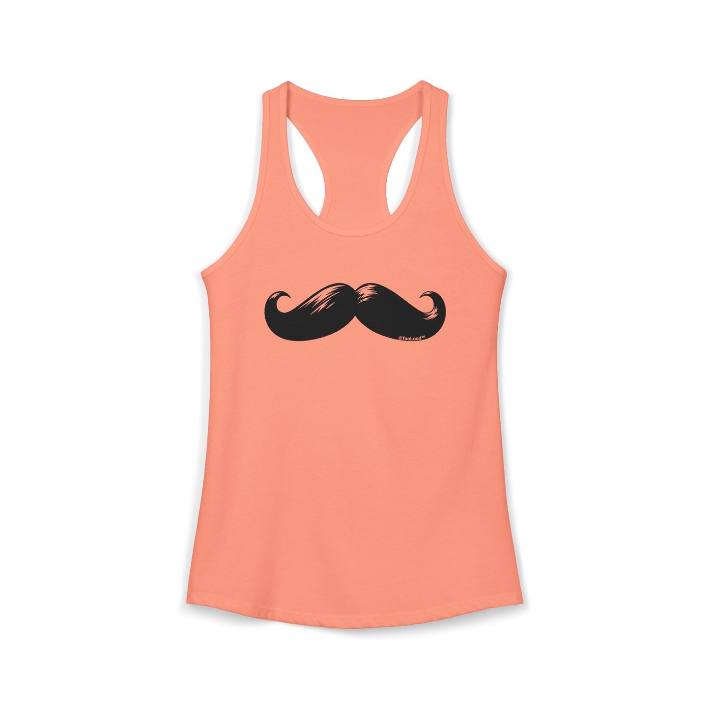Big Black Mustache Women's Racerback Tank Top by TOOLOUD