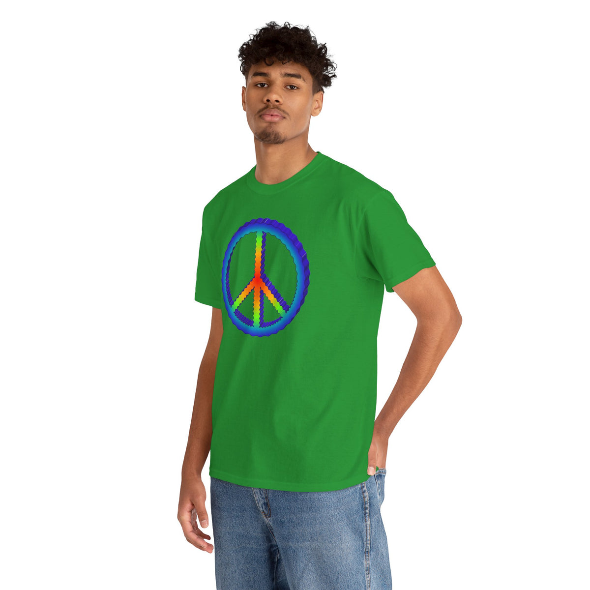 Rainbow Peace Adult Dark T-Shirt by TOOLOUD