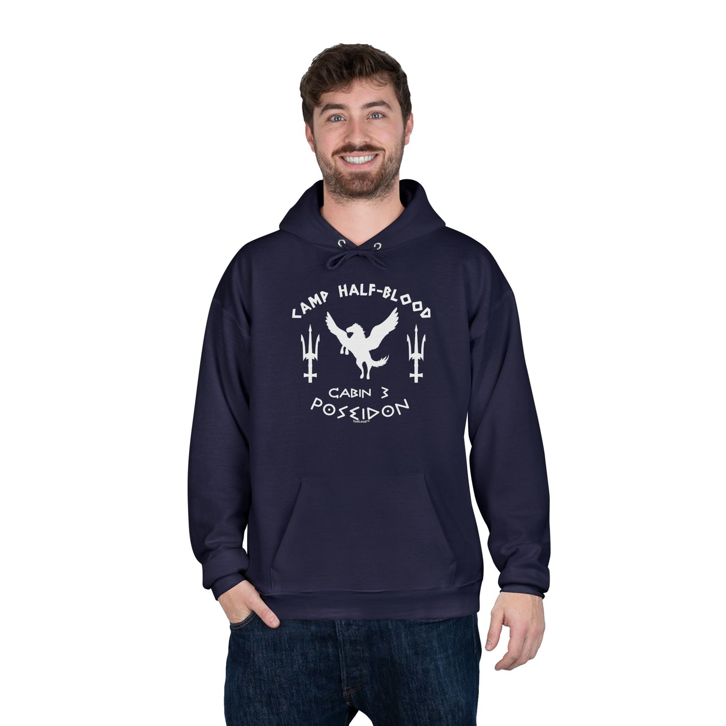 TOOLOUD Cabin 3 Poseidon Camp Half Blood Dark Hoodie Sweatshirt