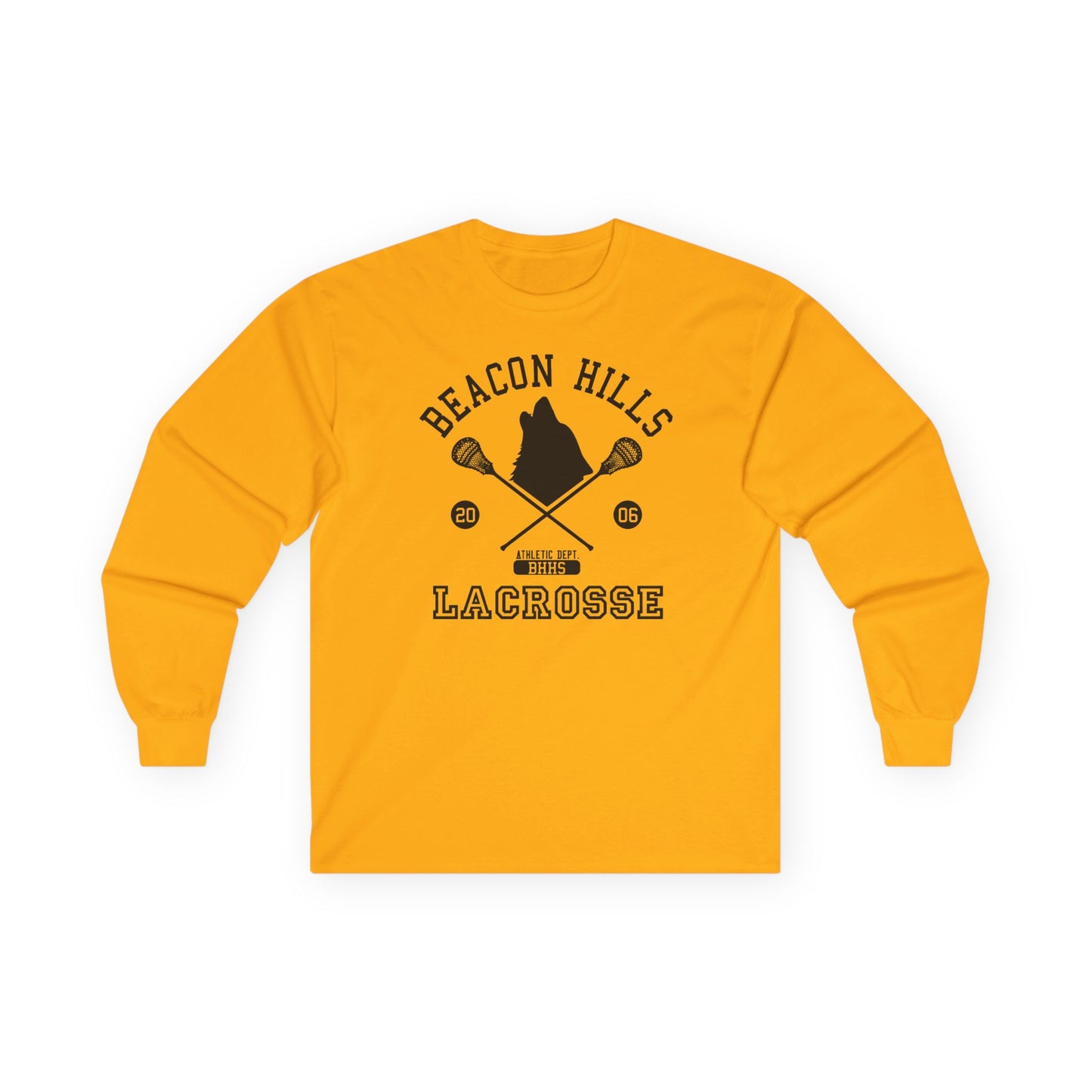 Beacon Hills Lacrosse Wolf Adult Long Sleeve Shirt by TOOLOUD