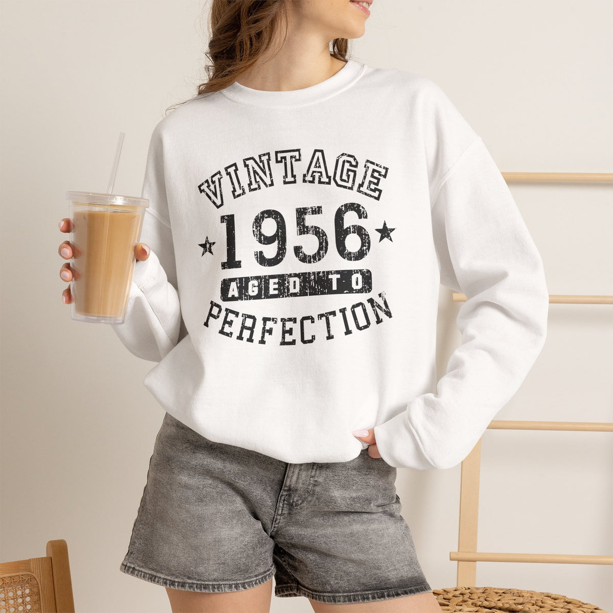 1956 – Vintage Birth Year Adult Sweatshirt by TOOLOUD