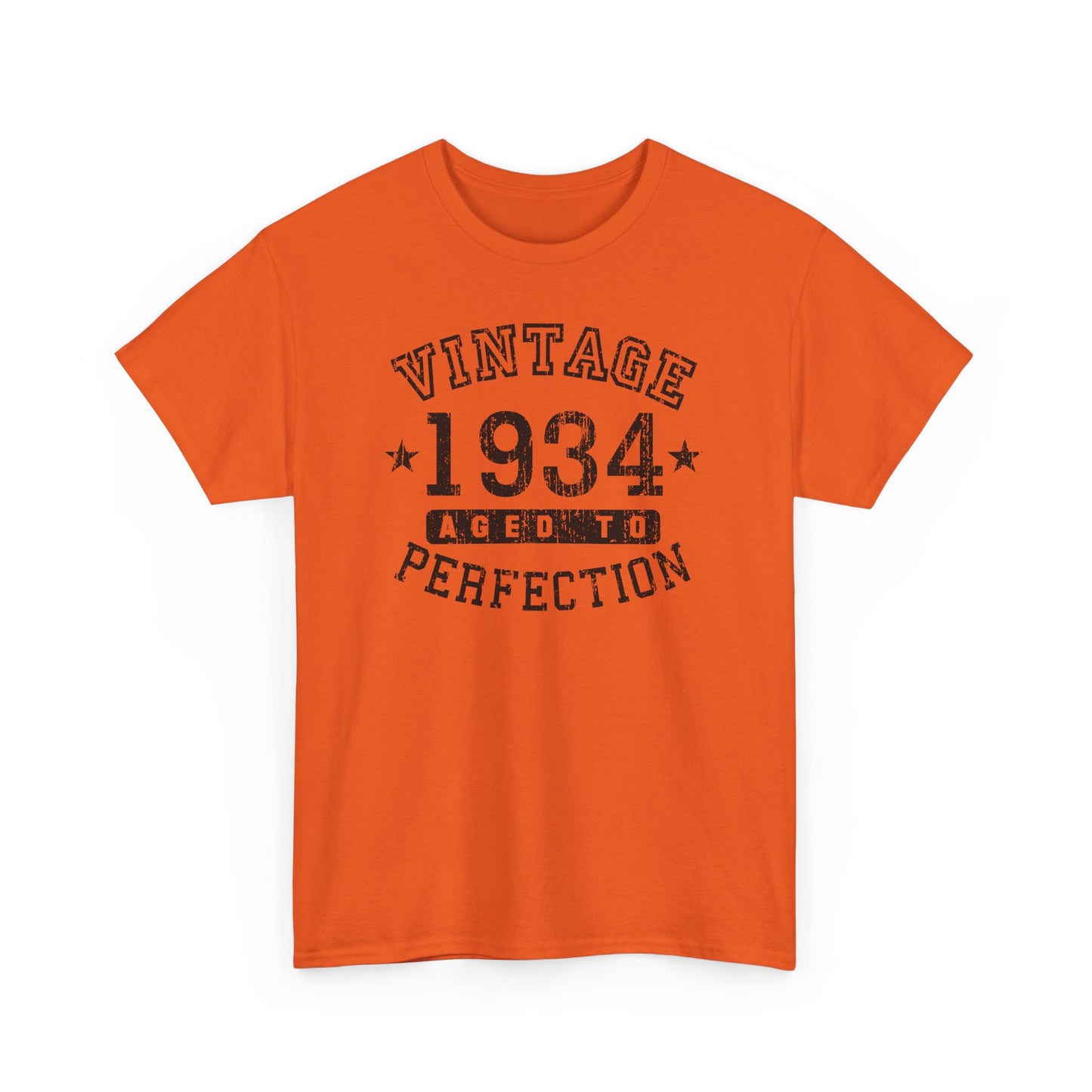 1934 - Adult Unisex Vintage Birth Year Aged to Perfection Birthday T-Shirt by TOOLOUD
