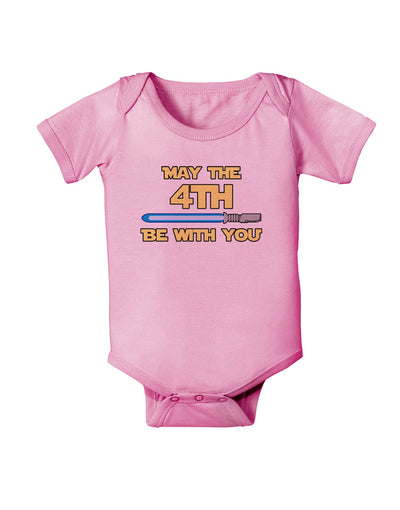 4th Be With You Beam Sword 2 Baby Romper Bodysuit-Baby Romper-TooLoud-Pink-06-Months-Davson Sales