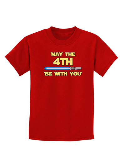 4th Be With You Beam Sword 2 Childrens Dark T-Shirt-Childrens T-Shirt-TooLoud-Red-X-Small-Davson Sales