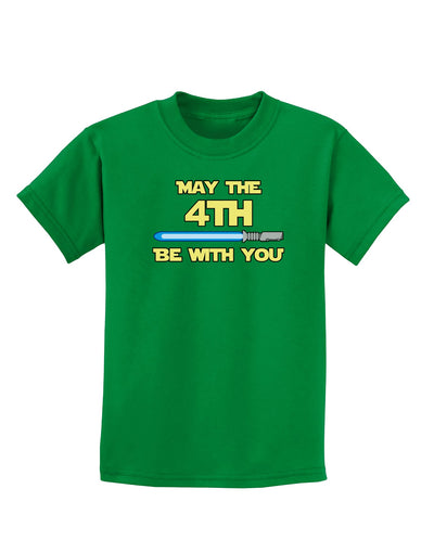 4th Be With You Beam Sword 2 Childrens Dark T-Shirt-Childrens T-Shirt-TooLoud-Kelly-Green-X-Small-Davson Sales