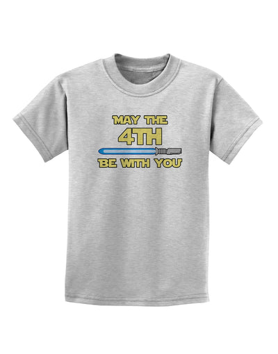4th Be With You Beam Sword 2 Childrens T-Shirt-Childrens T-Shirt-TooLoud-AshGray-X-Small-Davson Sales