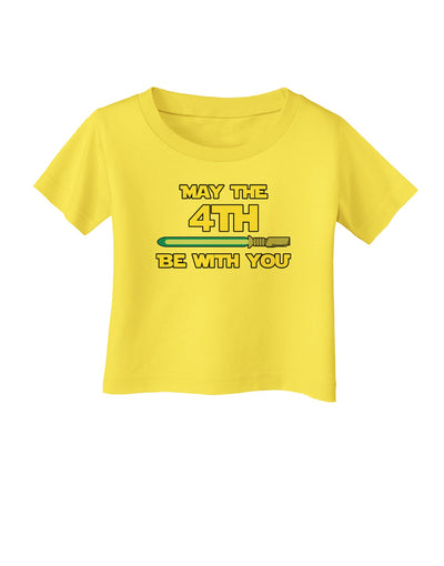 4th Be With You Beam Sword 2 Infant T-Shirt-Infant T-Shirt-TooLoud-Yellow-06-Months-Davson Sales