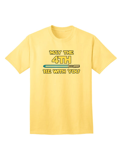 4th Be With You Beam Sword 2 - Premium Adult T-Shirt for Sci-Fi Enthusiasts-Mens T-shirts-TooLoud-Yellow-Small-Davson Sales