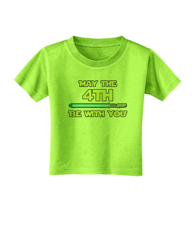4th Be With You Beam Sword 2 Toddler T-Shirt-Toddler T-Shirt-TooLoud-Lime-Green-2T-Davson Sales