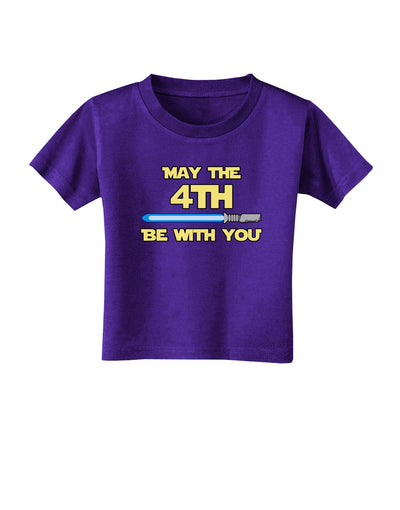 4th Be With You Beam Sword 2 Toddler T-Shirt Dark-Toddler T-Shirt-TooLoud-Purple-2T-Davson Sales