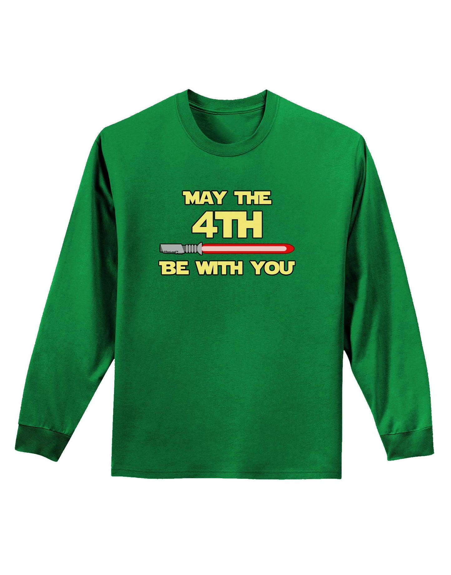 4th Be With You Beam Sword Adult Long Sleeve Dark T-Shirt-TooLoud-Kelly-Green-Small-Davson Sales
