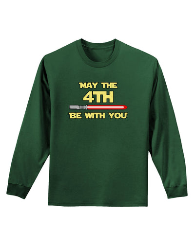 4th Be With You Beam Sword Adult Long Sleeve Dark T-Shirt-TooLoud-Dark-Green-Small-Davson Sales