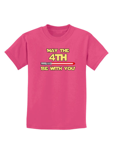 4th Be With You Beam Sword Childrens Dark T-Shirt-Childrens T-Shirt-TooLoud-Sangria-X-Small-Davson Sales