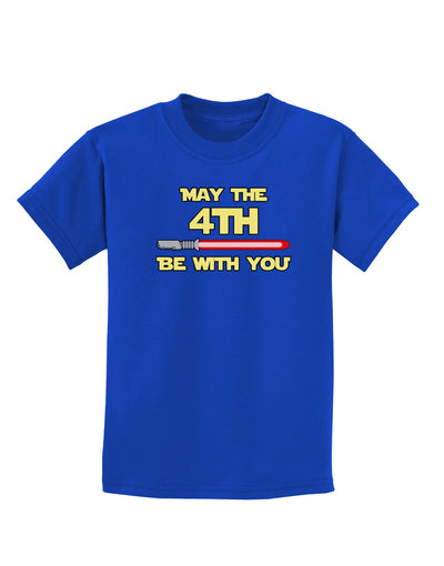 4th Be With You Beam Sword Childrens Dark T-Shirt-Childrens T-Shirt-TooLoud-Royal-Blue-X-Small-Davson Sales