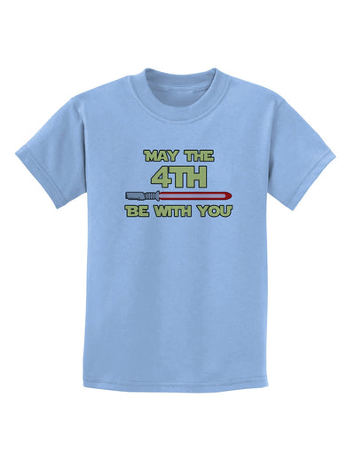 4th Be With You Beam Sword Childrens T-Shirt-Childrens T-Shirt-TooLoud-Light-Blue-X-Small-Davson Sales