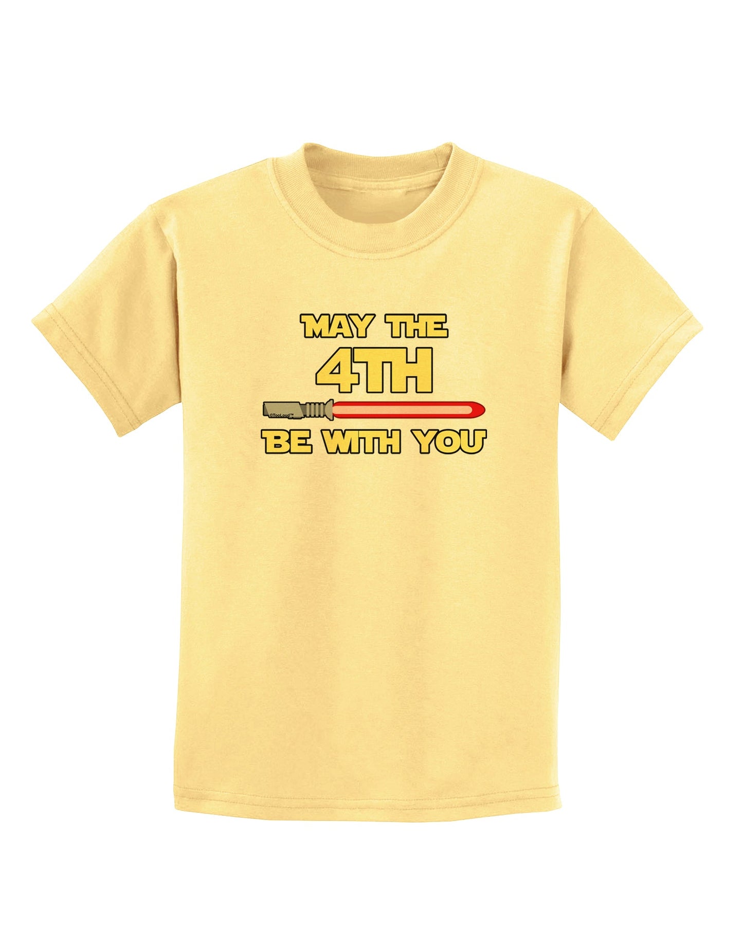 4th Be With You Beam Sword Childrens T-Shirt-Childrens T-Shirt-TooLoud-Daffodil-Yellow-X-Small-Davson Sales