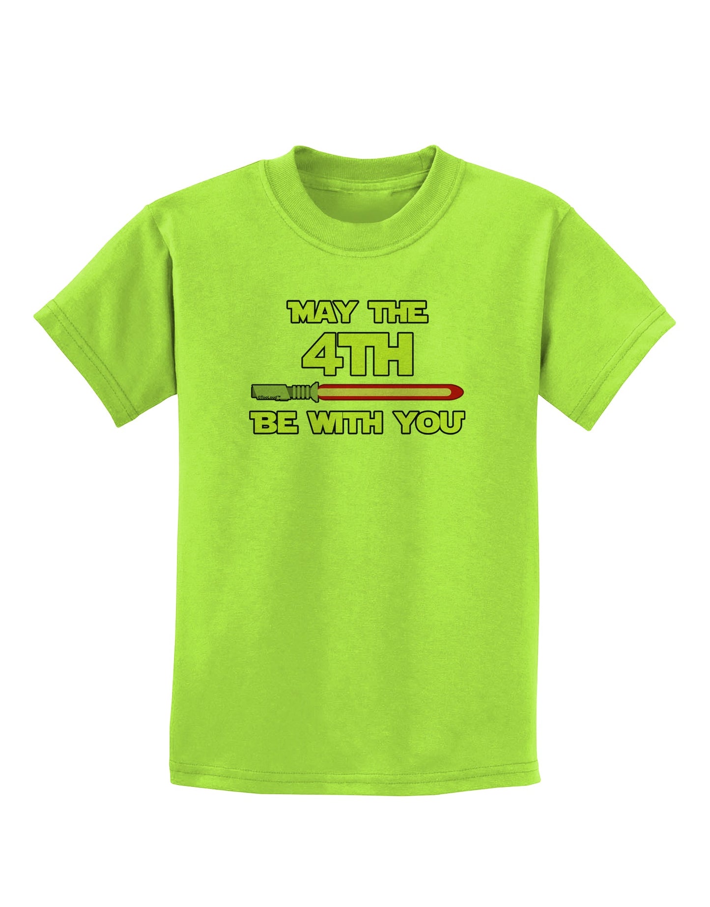 4th Be With You Beam Sword Childrens T-Shirt-Childrens T-Shirt-TooLoud-Lime-Green-X-Small-Davson Sales