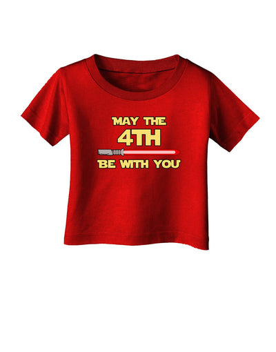 4th Be With You Beam Sword Infant T-Shirt Dark-Infant T-Shirt-TooLoud-Red-06-Months-Davson Sales