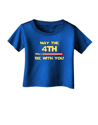 4th Be With You Beam Sword Infant T-Shirt Dark-Infant T-Shirt-TooLoud-Royal-Blue-06-Months-Davson Sales