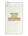 4th Be With You Beam Sword Micro Terry Gromet Golf Towel 16 x 25 inch by TooLoud-Golf Towel-TooLoud-White-Davson Sales