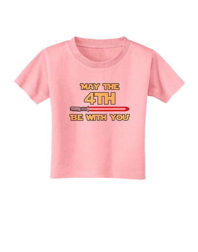4th Be With You Beam Sword Toddler T-Shirt-Toddler T-Shirt-TooLoud-Candy-Pink-2T-Davson Sales