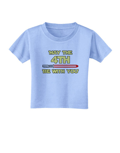 4th Be With You Beam Sword Toddler T-Shirt-Toddler T-Shirt-TooLoud-Aquatic-Blue-2T-Davson Sales