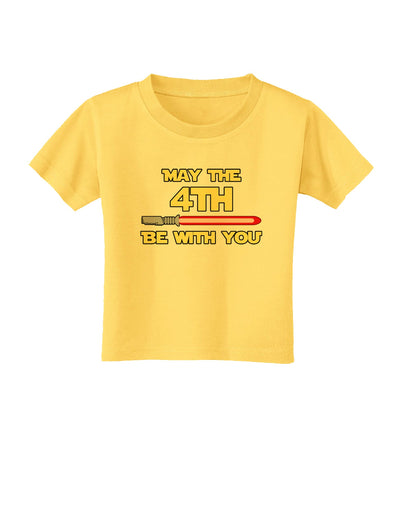 4th Be With You Beam Sword Toddler T-Shirt-Toddler T-Shirt-TooLoud-Yellow-2T-Davson Sales