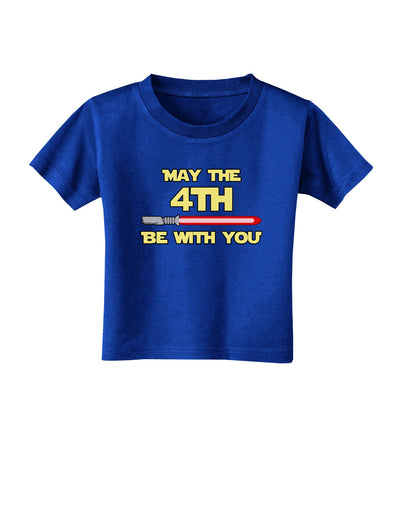 4th Be With You Beam Sword Toddler T-Shirt Dark-Toddler T-Shirt-TooLoud-Royal-Blue-2T-Davson Sales