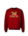 4th Be With You Beam Sword Adult Dark Sweatshirt-Sweatshirt-TooLoud-Deep-Red-Small-Davson Sales