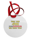 4th Be With You Beam Sword Circular Metal Ornament by TooLoud-Ornament-TooLoud-White-Davson Sales