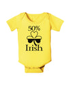 50 Percent Irish - St Patricks Day Baby Romper Bodysuit by TooLoud-Baby Romper-TooLoud-Yellow-06-Months-Davson Sales