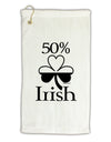 50 Percent Irish - St Patricks Day Micro Terry Gromet Golf Towel 16 x 25 inch by TooLoud-Golf Towel-TooLoud-White-Davson Sales