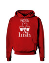 50 Percent Irish - St Patricks Day Dark Hoodie Sweatshirt by TooLoud-Hoodie-TooLoud-Red-Small-Davson Sales