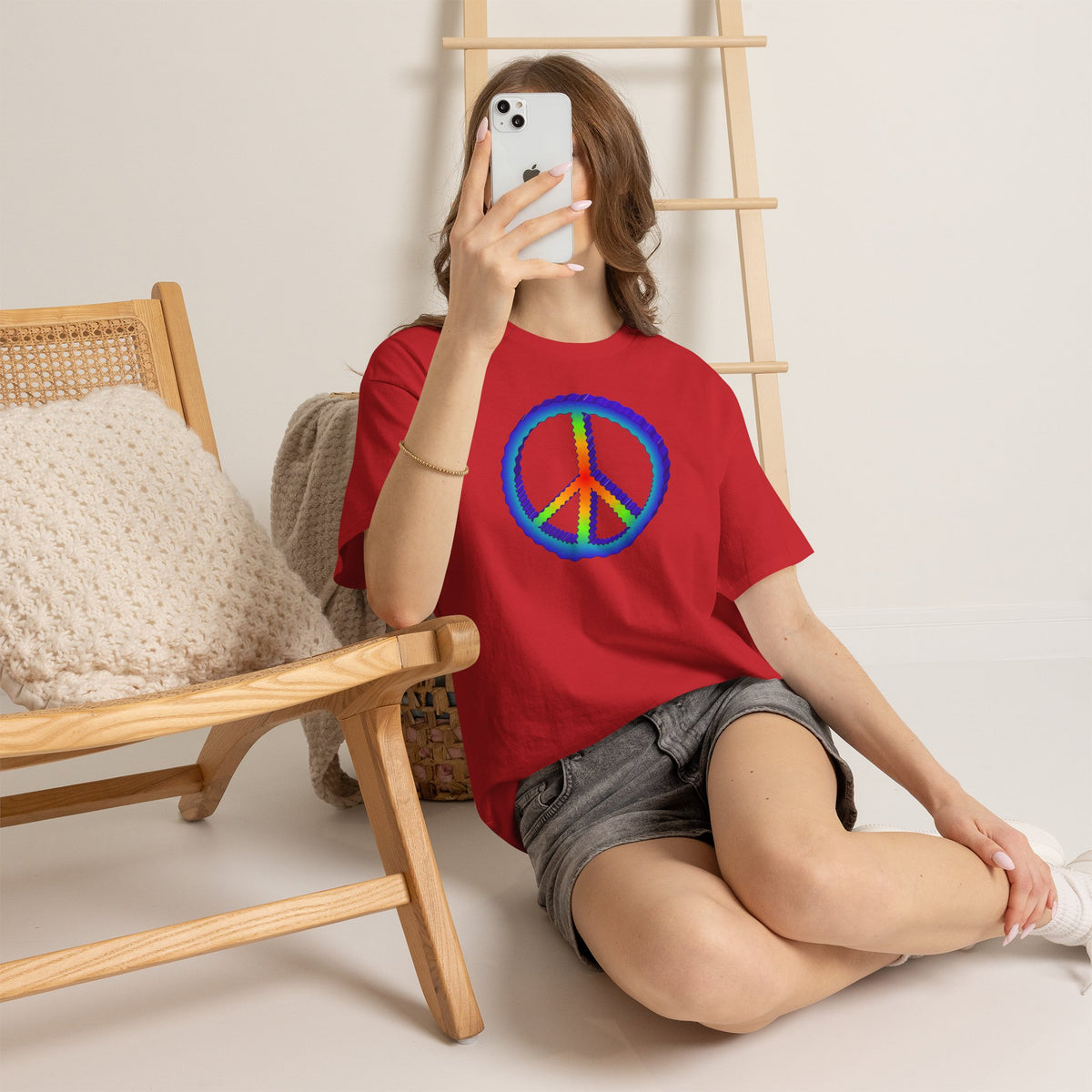 Rainbow Peace Adult Dark T-Shirt by TOOLOUD
